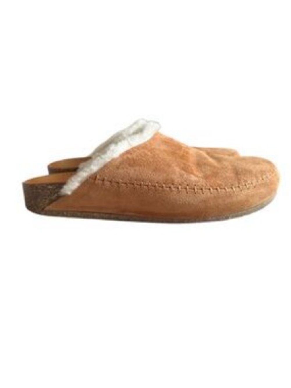 Jenni Kayne Shearling-Lined Moc Clog in Saddle - Picture 6 of 10